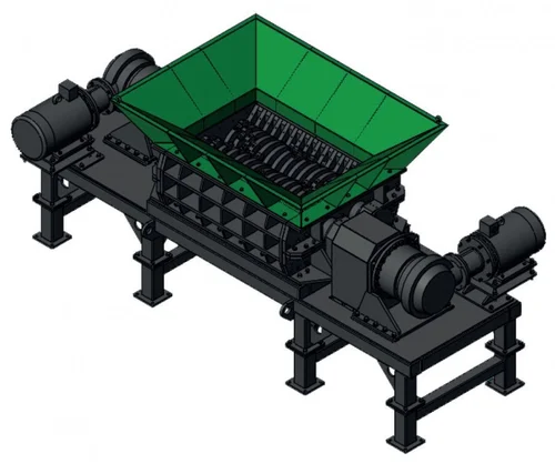 Double Shaft Metal Shredder Machine